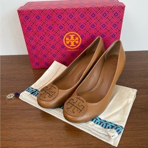Tory Burch Royal Tan Wedges